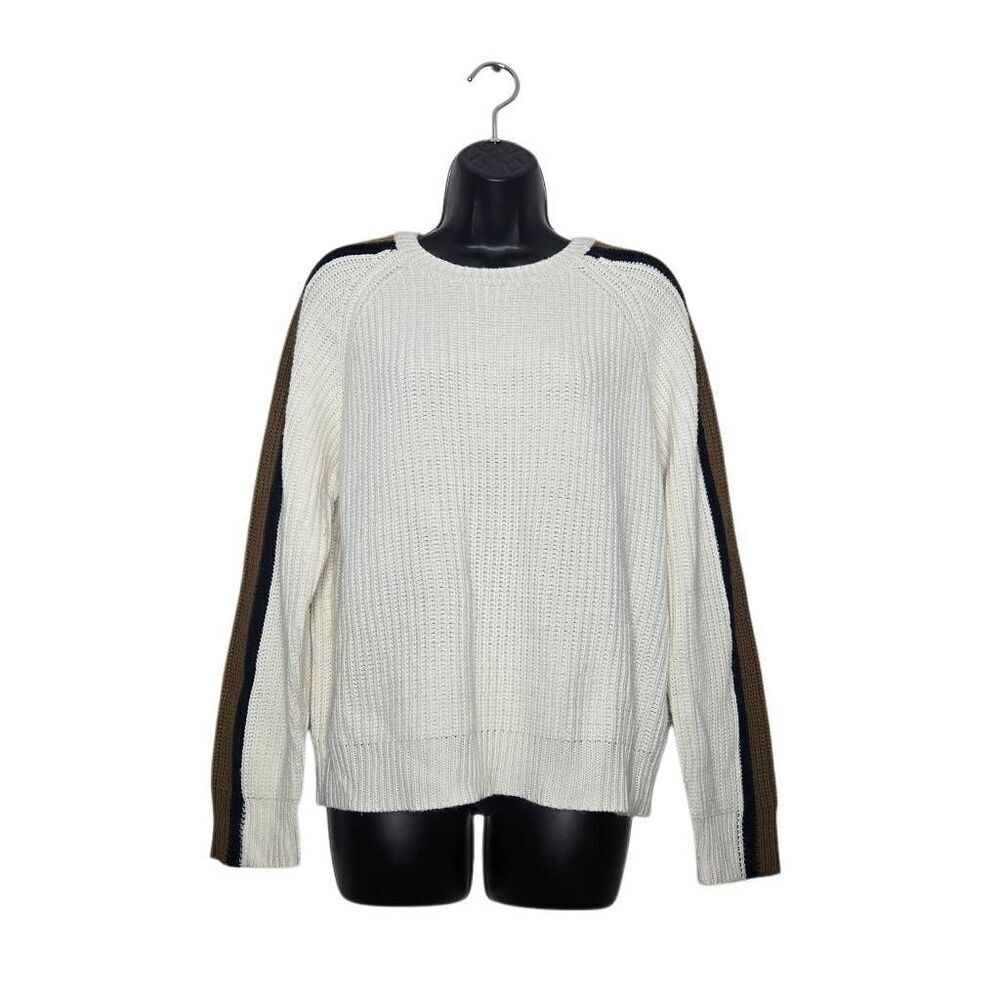 Sanctuary Knit Sweater Size Medium Striped Sleeves Cozy Fall